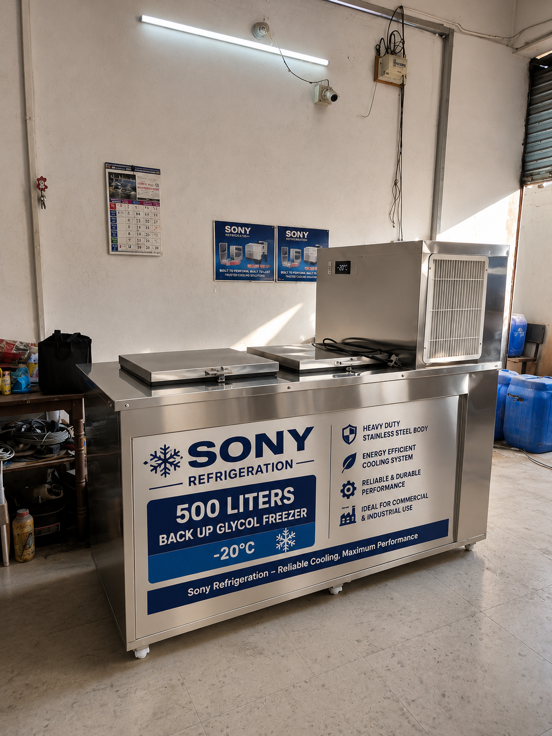 Glycol Backup Deep Freezer - Sony Refrigeration
